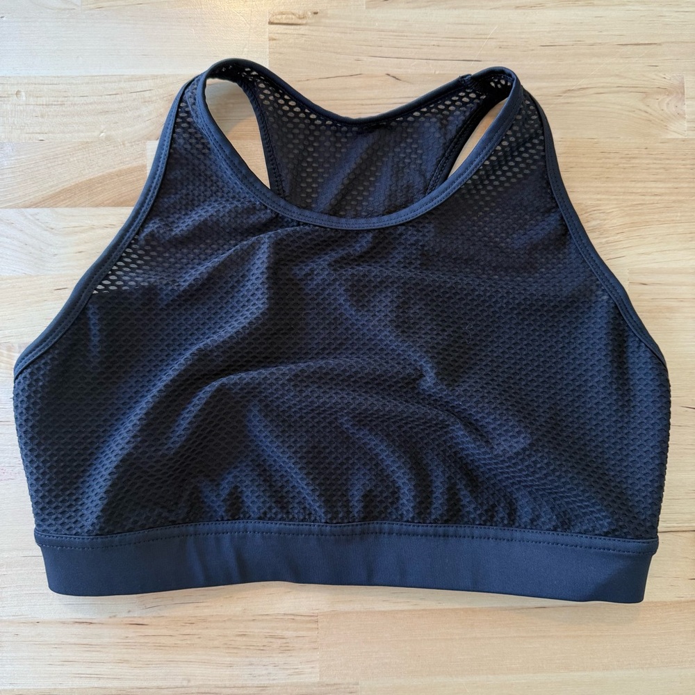 JoyLab Black Part Mesh Sports Bra‎